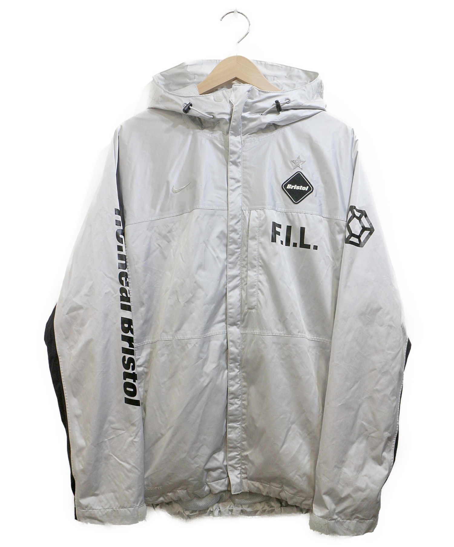 中古 古着通販 F C R B Nike Fragment エフシー レアル ブリストル ナイキ フラグメント フーデッドジャケット シルバー サイズ M 007 ブランド 古着通販 トレファク公式 Trefac Fashion