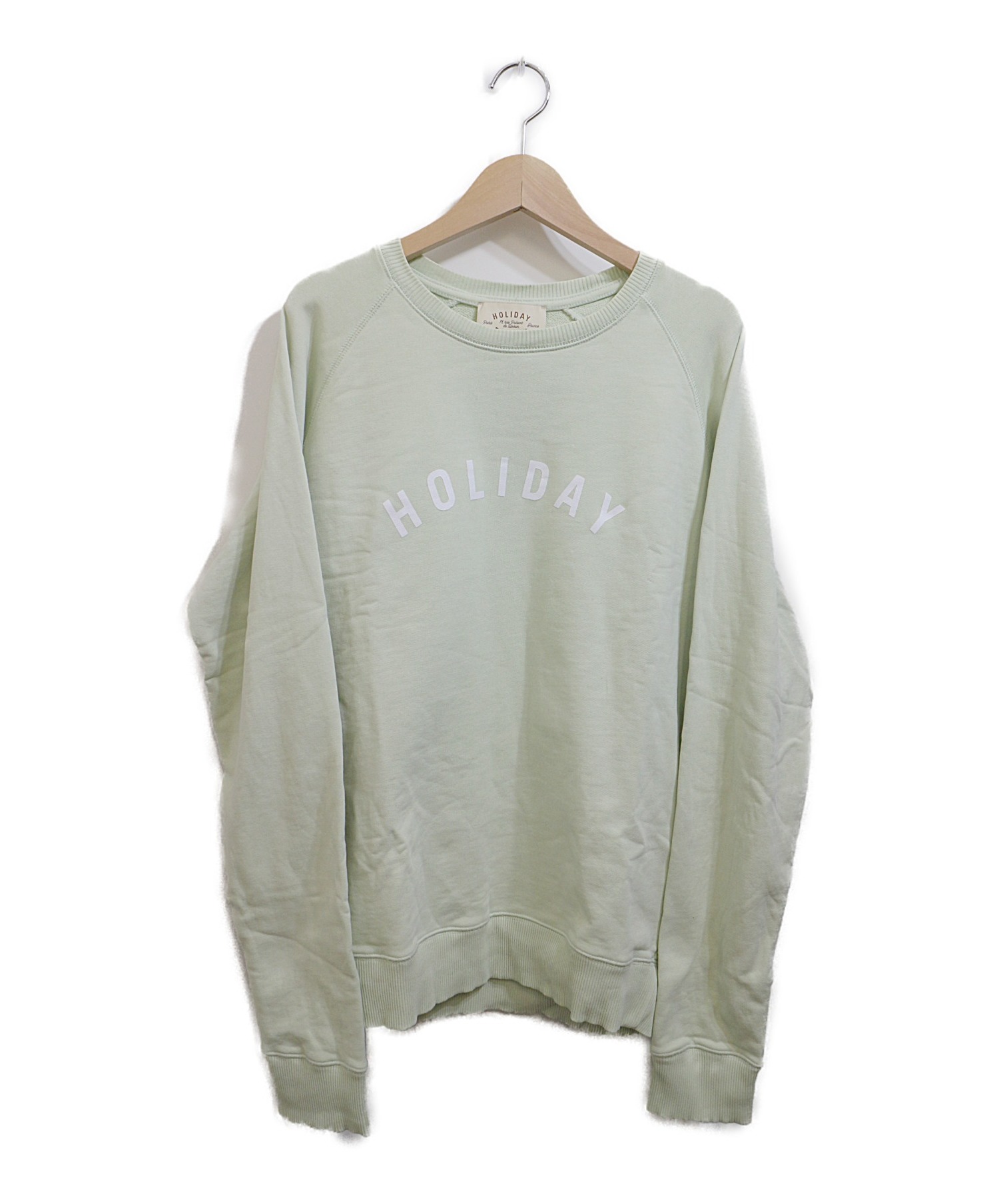 中古 古着通販 Holiday Boileau ホリデーボアロ プリントスウェット ミントグリーン サイズ L ブランド 古着通販 トレファク公式 Trefac Fashion