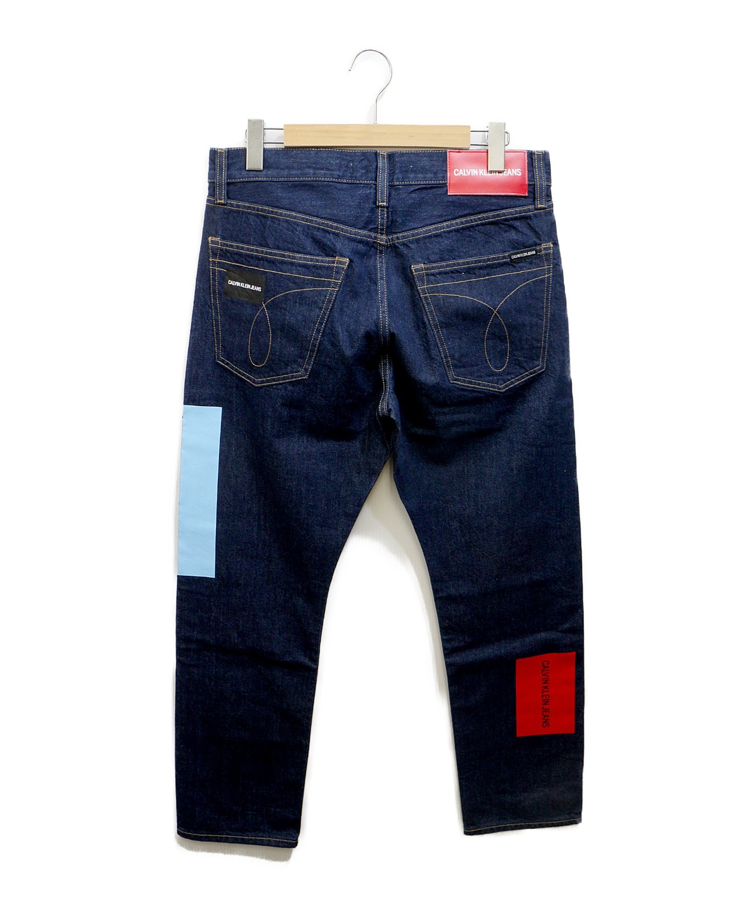 Calvin Klein Jeans (カルバンクラインジーンズ) logo print jeans インディゴ サイズ:C32Ⅼ30