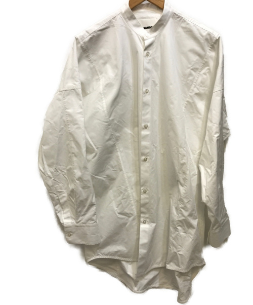 JIL SANDER（ジルサンダー）JIL SANDER (ジルサンダー) ロングバンドカラーシャツ ホワイト サイズ:40の古着・服飾アイテム