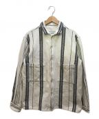 SEEALL（シーオール）の古着「コットンストライプシャツジャケット」｜ホワイト