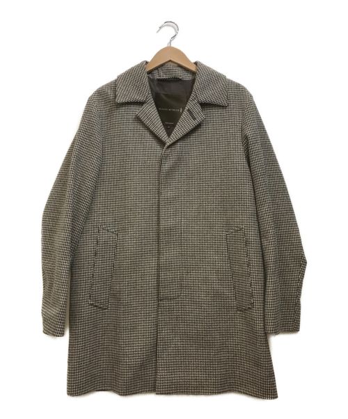 MACKINTOSH（マッキントッシュ）MACKINTOSH (マッキントッシュ) ウールステンカラーコート ベージュ×ブラウン サイズ:38の古着・服飾アイテム