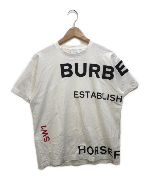 リリース BURBERRY - BURBERRY バーバリー Tシャツ ホースフェリー ロゴ プリント オーバーサイズ クルーネックTシャツ