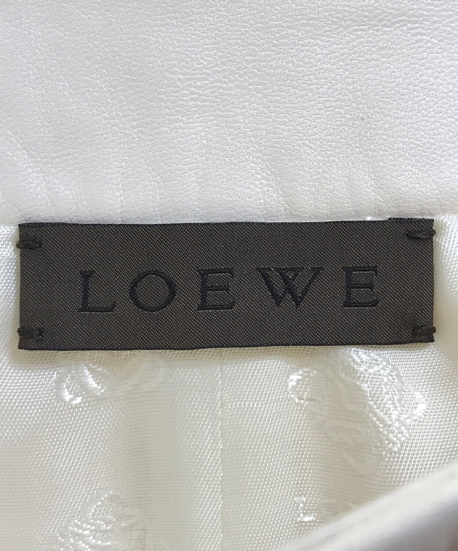 中古・古着通販】LOEWE (ロエベ) レザースカート ホワイト サイズ:36 