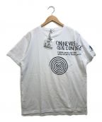 Engineered Garments（エンジニアドガーメンツ）の古着「Printed Cross Crew Neck T-shirt」｜ホワイト