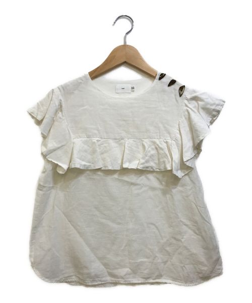 YORI（ヨリ）YORI (ヨリ) コットンシルクブラウス ホワイト サイズ:36の古着・服飾アイテム