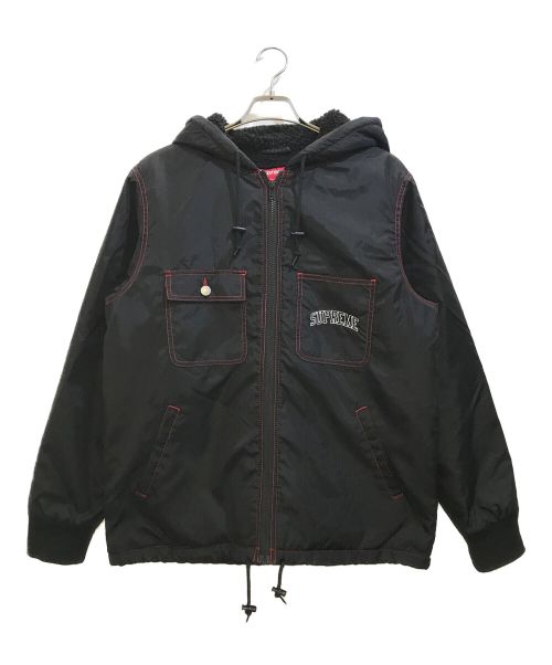 SUPREME（シュプリーム）SUPREME (シュプリーム) Sherpa Lined Nylon Zip Up Jacket ブラック サイズ:Ｍの古着・服飾アイテム