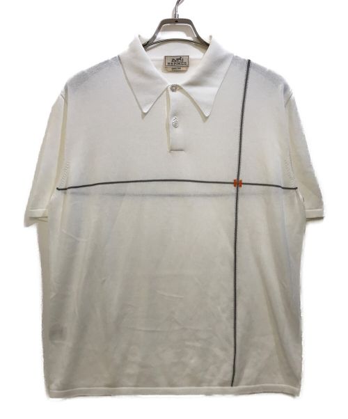HERMES（エルメス）HERMES (エルメス) ポロシャツ ホワイト サイズ:XLの古着・服飾アイテム