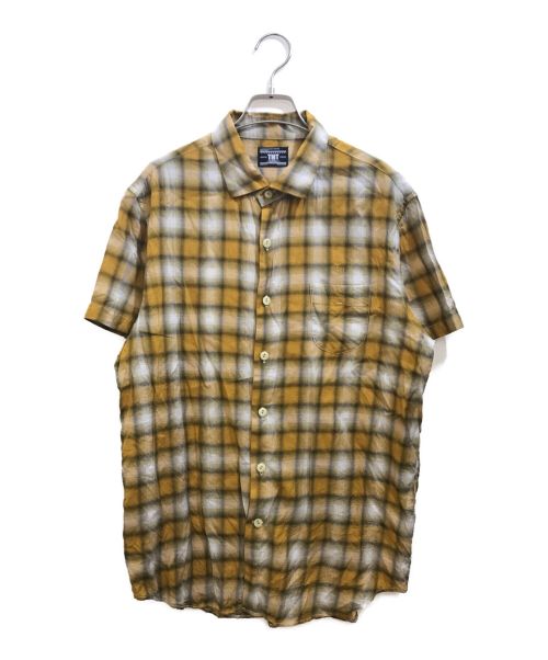 TMT（ティーエムティー）TMT (ティーエムティー) オンブレチェックショートシャツ イエロー サイズ:XLの古着・服飾アイテム