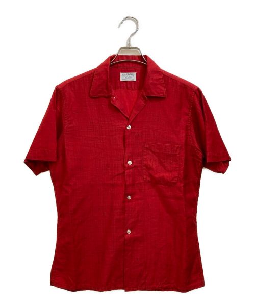 ARROW（アロー）ARROW (アロー) 60'sオープンカラーシャツ レッド サイズ:Mの古着・服飾アイテム