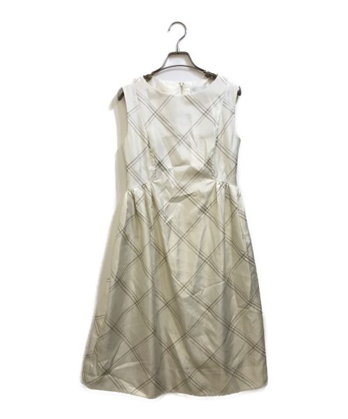 CELFORD（セルフォード）CELFORD (セルフォード) バリエーションプリントドレス ベージュ サイズ:36の古着・服飾アイテム
