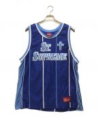 SUPREMEシュプリーム）の古着「St. Supreme Basketball Jersey」｜ブルー