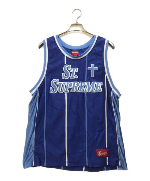 SUPREME（シュプリーム）SUPREME (シュプリーム) St. Supreme Basketball Jersey ブルー サイズ:Lの古着・服飾アイテム