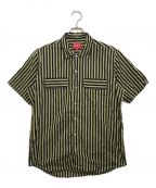 SUPREME）の古着「striped shirt」｜ベージュ×ブラック