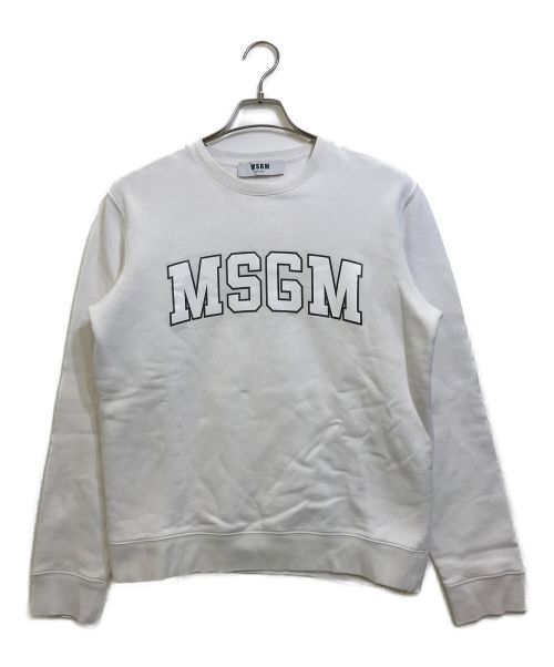 MSGM（エムエスジーエム）MSGM (エムエスジーエム) ロゴスウェット ホワイト サイズ:XSの古着・服飾アイテム