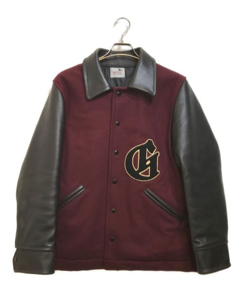 GANGSTERVILLE（ギャングスタービル）GANGSTERVILLE (ギャングスタービル) メルトン牛革レザースタジャン ブラック サイズ:XLの古着・服飾アイテム