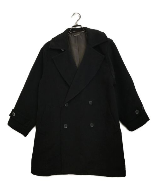ADRER（アドラー）ADRER (アドラー) ビーバーメルトンオーバーPコート ブラック サイズ:XSの古着・服飾アイテム