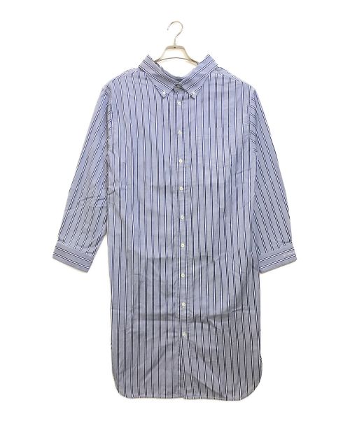 BALENCIAGA（バレンシアガ）BALENCIAGA (バレンシアガ) ストライプシャツワンピース ブルー サイズ:34の古着・服飾アイテム