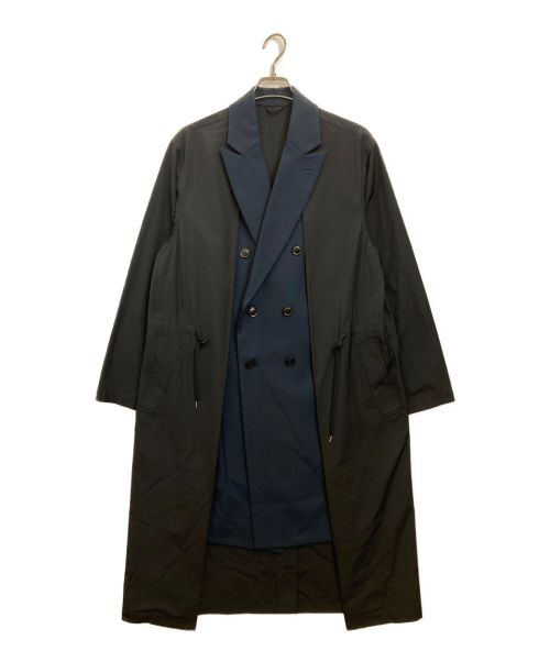 TOGA VIRILIS（トーガ ビリリース）TOGA VIRILIS (トーガ ビリリース) ドッキングロングコート ブラック×ネイビー サイズ:46の古着・服飾アイテム