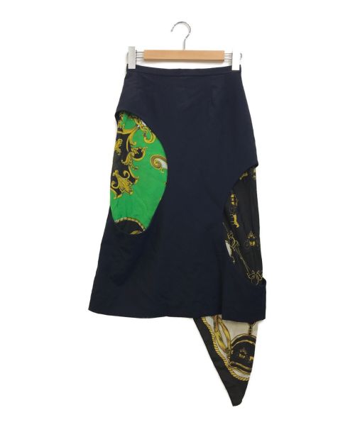 TOGA ARCHIVES（トーガアーカイブス）TOGA ARCHIVES (トーガアーカイブス) H&M (エイチ&エム) カットアウトディテールウールスカート ネイビー サイズ:34の古着・服飾アイテム