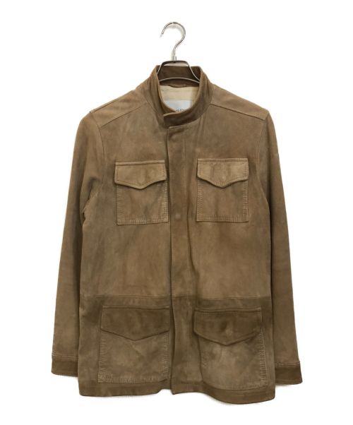 AGLINI（アリーニ）AGLINI (アリーニ) スウェードジャケット ブラウン サイズ:48の古着・服飾アイテム