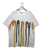 MARNIマルニ）の古着「ドリッピングロゴ ジャージー製Tシャツ」｜ホワイト
