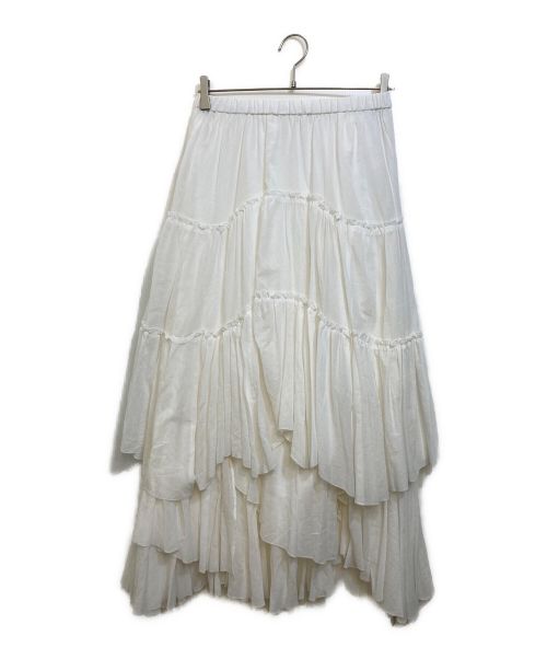 CASA FLINE（カーサフライン）CASA FLINE (カーサフライン) コットンティアードスカート ホワイト サイズ:FREE 未使用品の古着・服飾アイテム
