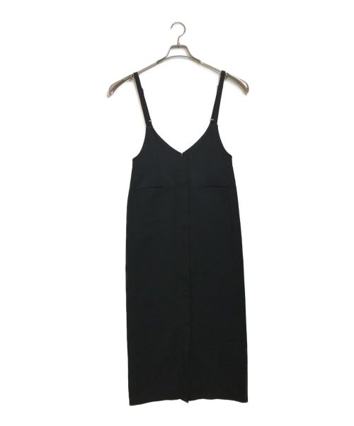 Noble（ノーブル）Noble (ノーブル) スラブオックスロングサロペットスカート ブラック サイズ:38の古着・服飾アイテム