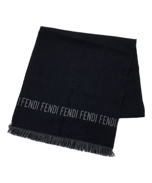 FENDI（フェンディ）FENDI (フェンディ) ロゴストール ネイビーの古着・服飾アイテム