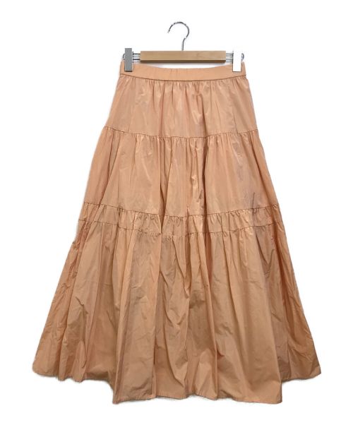 ANAYI（アナイ）ANAYI (アナイ) シャンブレータフタティアード スカート オレンジ サイズ:36の古着・服飾アイテム
