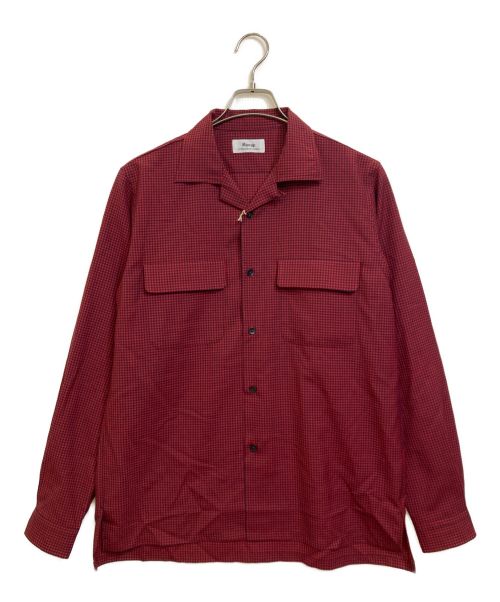 riprap（リップラップ）riprap (リップラップ) セミオープンカラーシャツ レッド サイズ:Ｍ 未使用品の古着・服飾アイテム