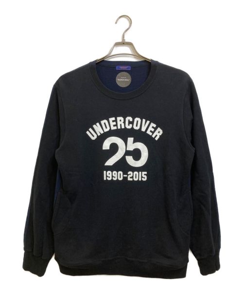 UNDERCOVER（アンダーカバー）UNDERCOVER (アンダーカバー) 25周年記念 PAPER DOLL期 復刻切替スウェット ブラック×ネイビー サイズ:2の古着・服飾アイテム