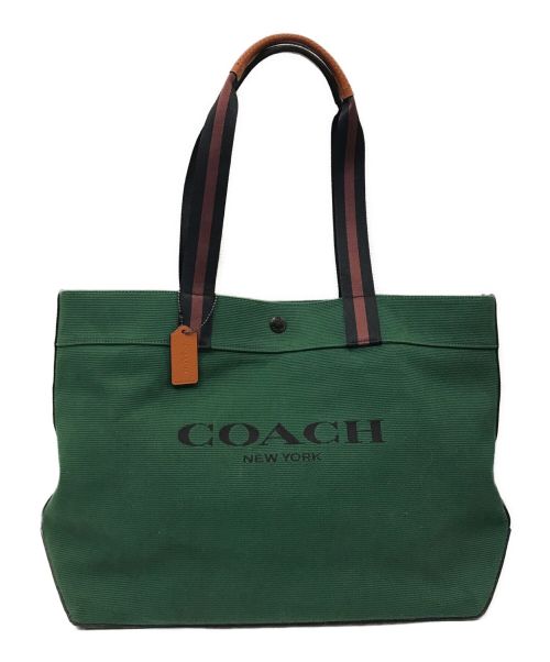 COACH（コーチ）COACH (コーチ) キャンバストートバッグ グリーンの古着・服飾アイテム