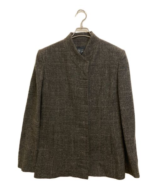 KRIZIA（クリツィア）KRIZIA (クリツィア) スタンドカラージャケット ブラウン サイズ:44 未使用品の古着・服飾アイテム