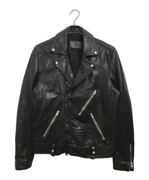 ALL SAINTS（オールセインツ）ALL SAINTS (オールセインツ) ダブルレザーライダースジャケット ブラック サイズ:Mの古着・服飾アイテム