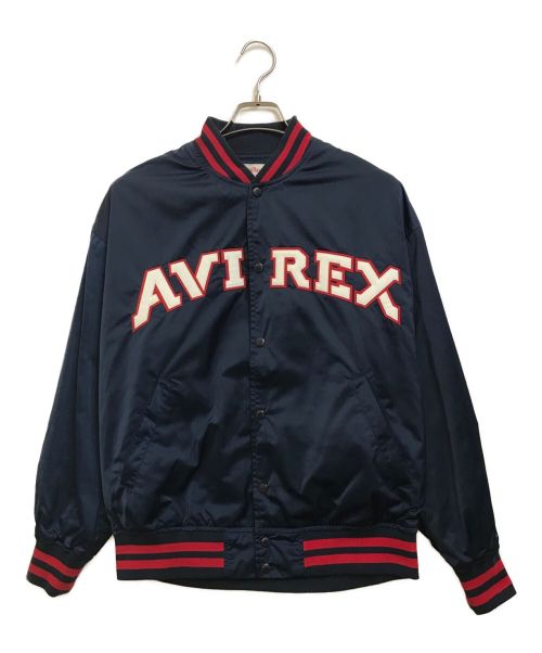 AVIREX（アヴィレックス）AVIREX (アヴィレックス) ロゴワッペンスタジャン ネイビー サイズ:Mの古着・服飾アイテム