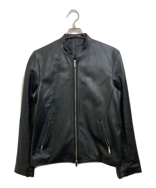 STUDIOUS（ステュディオス）STUDIOUS (ステュディオス) ラムレザーライダースジャケット ブラック サイズ:4の古着・服飾アイテム