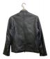 STUDIOUS (ステュディオス) ラムレザーライダースジャケット ブラック サイズ:4：9800円