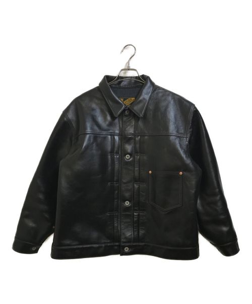 Y'2 leather（ワイツーレザー）Y'2 leather (ワイツーレザー) waiper (ワイパー) ホースハイド レザージャケット ブラック サイズ:46の古着・服飾アイテム