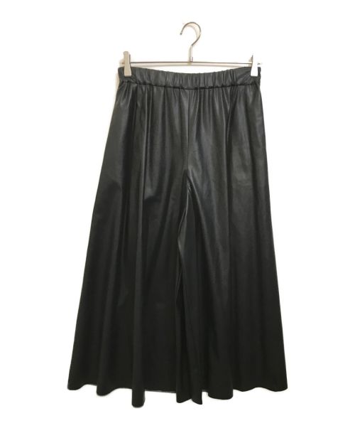 BEARDSLEY（ビアズリー）BEARDSLEY (ビアズリー) フェイクレザーガウチョパンツ ブラック サイズ:FREEの古着・服飾アイテム
