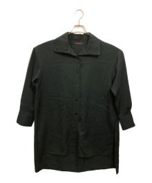 CABAN（キャバン）の古着「ウールツイルハイネックロングシャツ」｜グリーン