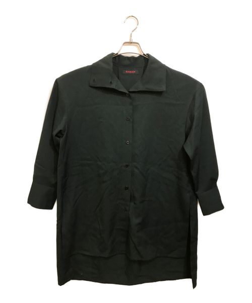 CABAN（キャバン）CABAN (キャバン) ウールツイルハイネックロングシャツ グリーン サイズ:Sの古着・服飾アイテム