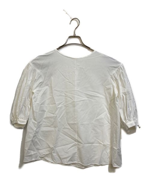 BALLSEY（ボールジィ）BALLSEY (ボールジィ) ギャザースリーブブラウス ホワイト サイズ:36の古着・服飾アイテム