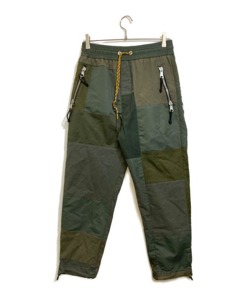 DIESEL（ディーゼル）DIESEL (ディーゼル) パッチワークジョガーパンツ グリーン サイズ:Sの古着・服飾アイテム