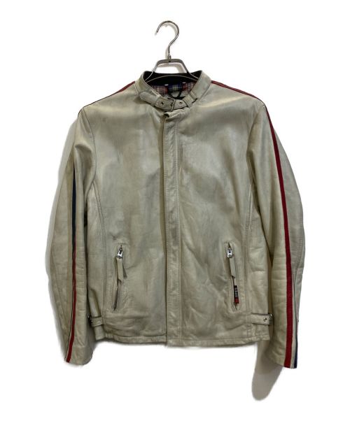 Schott（ショット）Schott (ショット) クラシックレーサ―ライダースジャケット アイボリー サイズ:Mの古着・服飾アイテム