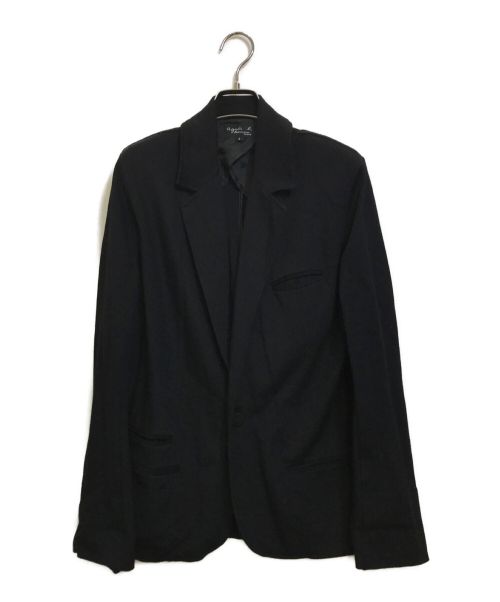agnes b homme（アニエスベーオム）agnes b homme (アニエスベーオム) テーラードジャケット ブラック サイズ:2の古着・服飾アイテム