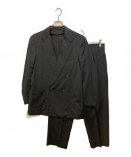 TOMORROW LAND (トゥモローランド) ストレッチウール 4Bダブルブレステッドスーツ ブラック サイズ:46