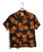 Duke Kahanamokuデュークカハナモク）の古着「アロハシャツ」｜ブラック×オレンジ