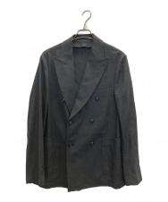 TOMORROW LAND (トゥモローランド) Super160's ウールツイル ダブルジャケット グレー サイズ:48