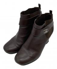 CHANEL (シャネル) ココマークターンロックショートブーツ ブラウン サイズ:36 2/1